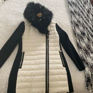 Calvin Klein black and white puffer